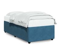 (blue, 80 x 200 cm) vidaXL Bed Frame Home Bed Base Mattress Foundation Dark Grey 80x200 cm Velvet