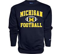Blue 84 Men's Crewneck Sweatshirt Team Color Football, Michigan Wolverines Navy, XL
