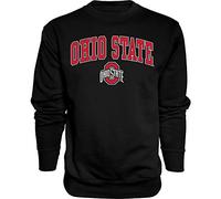 Blue 84 Men's Ohio State Buckeyes Crewneck Sweatshirt Black Arching Over, Ohio State Buckeyes Black, Large