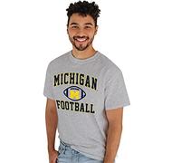 Blue 84 Men's T Shirt Football, Michigan Wolverines Gray, Medium
