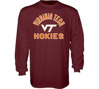 Blue 84 Men's Virginia Tech Hokies Long Sleeve T Shirt Line Up Team Color, Virginia Tech Hokies Maroon, Large