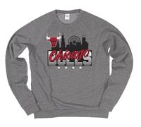 Blue 84 NBA unisex-adult Nba Officially Licensed Tri-blend Crewneck Sweatshirt Flyline