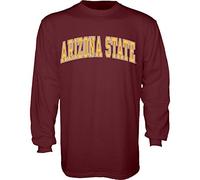 Blue 84 NCAA Arizona State Sun Devils Mens Arching Team Color Long Sleeve T Shirt, Arizona State Sun Devils Maroon, Small
