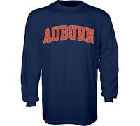 Blue 84 NCAA Auburn Tigers Mens Arching Team Name Long Sleeve T Shirt, Auburn Tigers Navy, Large