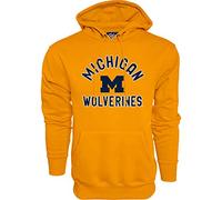 Blue 84 NCAA Michigan Wolverines Mens Hoodie Line Up Secondary Color, Michigan Wolverines Gold, Medium (MHS_GILFORD_ALT)