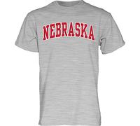 Blue 84 NCAA Nebraska Cornhuskers Mens Arching Team Name Short Sleeve T Shirt, Nebraska Cornhuskers Dark Heather, X-Large
