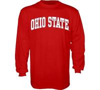 Blue 84 NCAA Ohio State Buckeyes Mens Arching Team Color Long Sleeve T Shirt, Ohio State Buckeyes Red, XX-Large