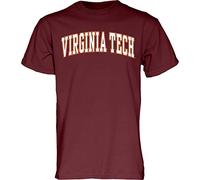 Blue 84 NCAA Virginia Tech Hokies Mens Arching Team Name Short Sleeve T Shirt, Virginia Tech Hokies Maroon, X-Large