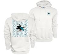 Blue 84 NHL Officially Licensed Hooded Sweatshirt Front/Back Curl White
