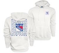Blue 84 NHL Officially Licensed Hooded Sweatshirt Front/Back Curl White