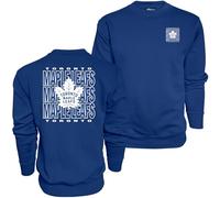 Blue 84 Unisex's NHL Officially Licensed Crewneck Sweatshirt Front/Back Curl Team Color, M