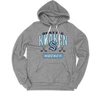 Blue 84 Unisex's NHL Officially Licensed Tri-Blend Hooded Sweatshirt Hockey Heather Gray, L