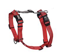 Blue-9 Reflective Buckle-Neck Balance Harness, Fully Customizable Fit No-Pull Harness with 3M Reflective Stitching, Ideal for Dog Training and Obedience, Made in The USA, Red, Small
