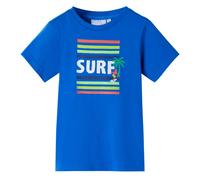 (blue, 92 (1.5-2y)) Kids' T-shirt Short Sleeves Children's T Shirt Tee Toddler Top Surf Print Neon