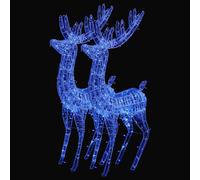 (blue, 96 x 40 x 180 cm/ 2 pcs) vidaXL Reindeer Christmas Decoration Xmas Glowing Reindeer Multi Colours/Sizes