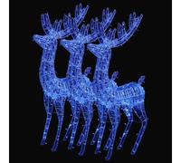 (blue, 96 x 40 x 180 cm/ 3 pcs) vidaXL Reindeer Christmas Decoration Xmas Glowing Reindeer Multi Colours/Sizes