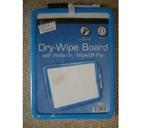 Blue A4 Magnetic Dry Wipe White Note Board Kitchen Fridge Memo + Pen