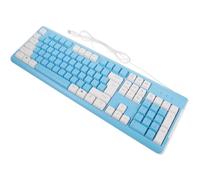 Blue Abs Computer Gaming Keyboard with Number Pad, High Performance | USB Wired Layout, Multiple Keys Non Conflict Design, Lightweight Build