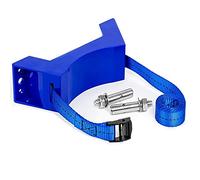 Blue ABS Propane Tank Nitrogen Tank Holder Bracket with 59 Inch Safety Strap and SUS 304 Screws - Wall Mounted