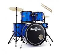 Blue Acoustic Drum Kit BDK1 by Gear4music Full Size Complete Starter D