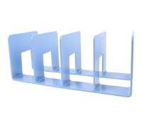 Blue Acrylic Bookends for Desk Organisation with Note Space | Simple Assembled Design, Upright Support for Magazines and Binders, Easy Access, Home Study Room
