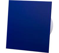 Blue Acrylic Glass Front Panel 100mm Standard Extractor Fan for Wall Ceiling Ventilation