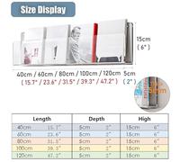 Blue Acrylic Magazine Holder Wall Mount - 3 Pcs Clear Brochure & Document Display Rack for Kids' Bedrooms Small Spaces and Waiting Rooms - Stylish Storage nizer for Newspapers.