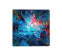 Blue Aesthetic Color Splash Wall Plates Decorative Light Switch Cover 2 Gang Outlet Covers Electrical Switchplate Thermoplastic Faceplate Cover for Decorator Device, Screws Included