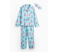 Blue AI Gummy Bear Print Traditional Pyjamas 12-13 years