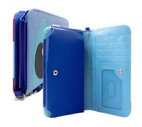 Blue Alien Close-Up Totally Tropical Leaves Phone Purse, Blue