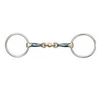 BLUE ALLOY LOOSE RING WITH LOZENGE Stainless Steel Blue Sweet Iron Mouthpiece [BLUESWT] [5"]