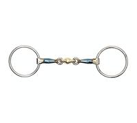 BLUE ALLOY LOOSE RING WITH LOZENGE Stainless Steel Blue Sweet Iron Mouthpiece [BLUESWT] [5"]