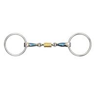 Shires Blue Sweet Iron Loose Ring Snaffle with Rollers - 5.5"