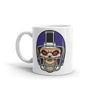 Blue American Football Skull Mug - NFL Style Gift Sports USA Dad Brother #4091