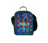 (Blue) Among Us Insulated Lunch Bag School Outdoor Lunchbox
