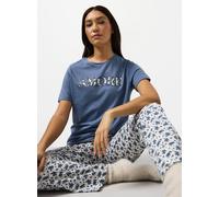 Blue Amore Print Short Sleeve Pyjama Set L