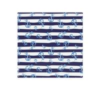 Blue Anchors On Navy Striped Splash Back Benjamin Tate Design Natural One Size