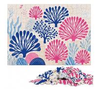 Blue And Berry Pink Art Adult Wooden Jigsaw Puzzle 1000 Pieces | A hands-on home pastime - solo or shared leisure at your own pace.
