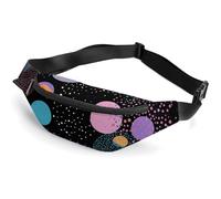 Blue And Black Circles Fanny Pack Fanny Packs for Women Men Waist Bag Mens Fanny Pack Womens Fanny Pack Fanny Pack Men Running Fanny Pack Small Fanny Packs for Women, style, 36*15cm