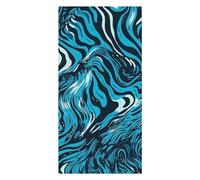 Blue And Black Print Beach Towels Extra Large, Quick Dry Absorbent Multipurpose, Oversized Beach Towel, Sand Free Foldable Lightweight, Travel Towel, For Beach Pool Camping Travel Vacation, 63x31.5 in