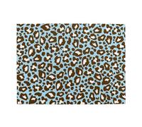 Blue And Brown Leopard Spotted Animal Print,500 Pieces Puzzles for Adults-Wooden Jigsaw Puzzle for Adults Elderly