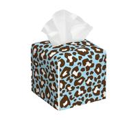 Blue And Brown Leopard Spotted Animal Print, Tissue Box Holder Tissue Box Cover Tissue Holder Tissue Dispenser