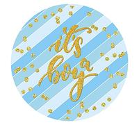 Blue and Gold It's a Boy Baby Shower Favor Stickers - 2 Inches - 50 Labels