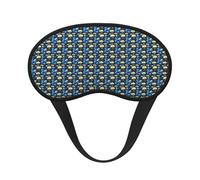 Blue and Gold Jellyfish Print Soft Washable Eye Masks for Cover Nap Light Blocking for Night Shift Sleep Aid