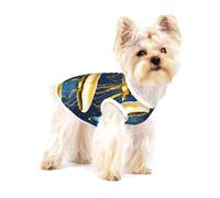 Blue and Gold Jellyfish print Tshirts for Small Dogs Dog's Fashion Shirt Breathable Sleeveless Shirts for Small Dogs