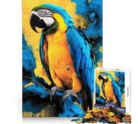 Blue And Gold Macaw Parrot 1000 Piece Jigsaw Puzzle for Teenagers Intellect Fun Mindful Escape Exact Edges Birthday Present (50X75CM)