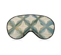 Blue and Gold Sleep Mask with Adjustable Strap, Comfortable & Soft Eye Mask for Sleeping Light Blocking, Lightweight & Breathable Eye Cover for Men Women