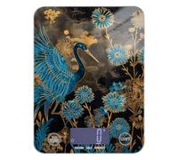 Blue and Golden Peacock Easy Clean Kitchen Scales for Food 11lb/0.18oz, 5kg/5g Digital gram Scale with 4 Unit for Cooking Keto Espresso (Batteries not Included)