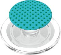 Blue and Green Big Polka Dot Boho Vintage Aesthetic Girly PopSockets PopGrip for MagSafe