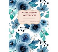 Blue and Green Floral Watercolor Composition Notebook